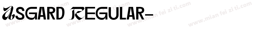 Asgard Regular字体转换